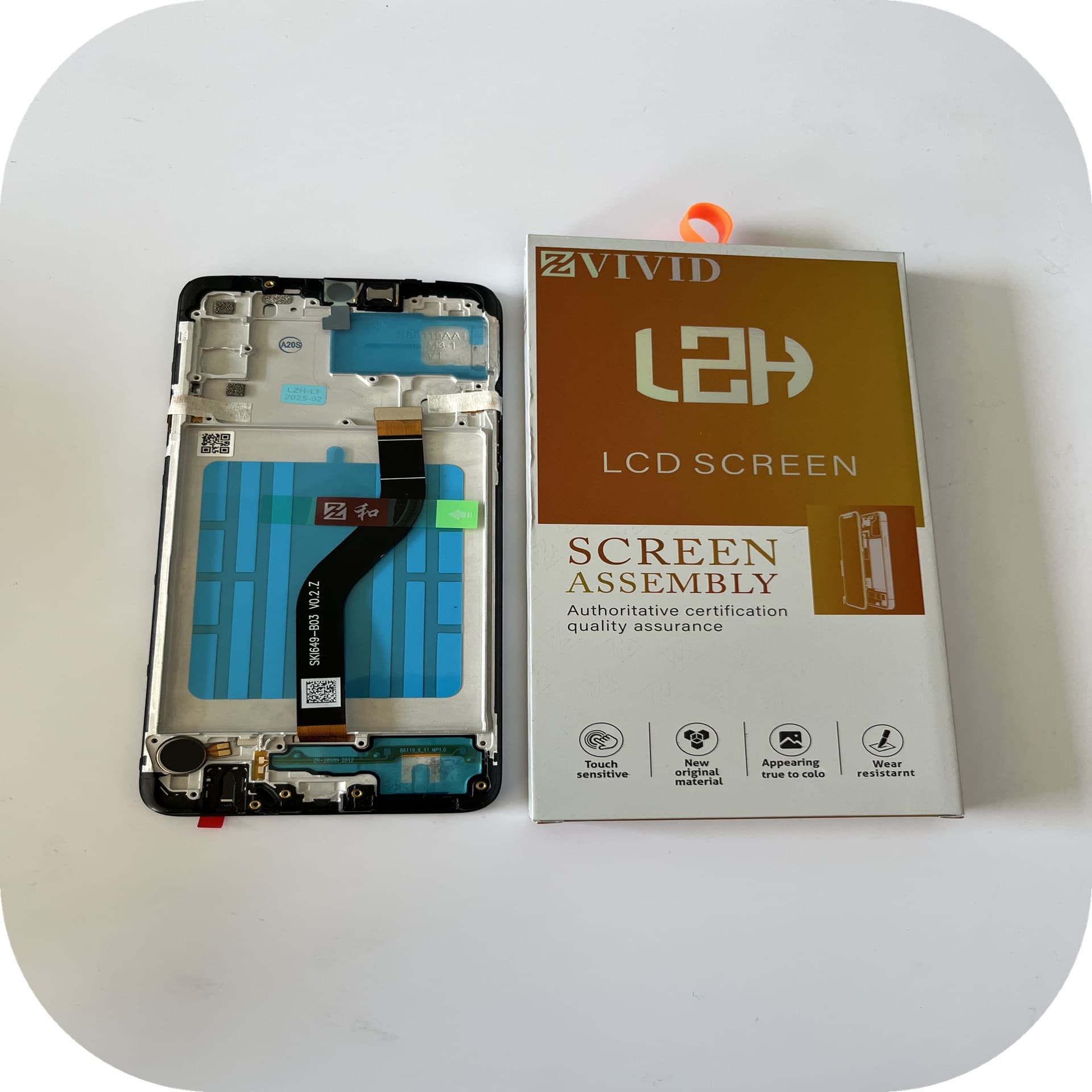 FRONTAL TELA SAMSUNG A20S TFT LCD COM ARO LZH
