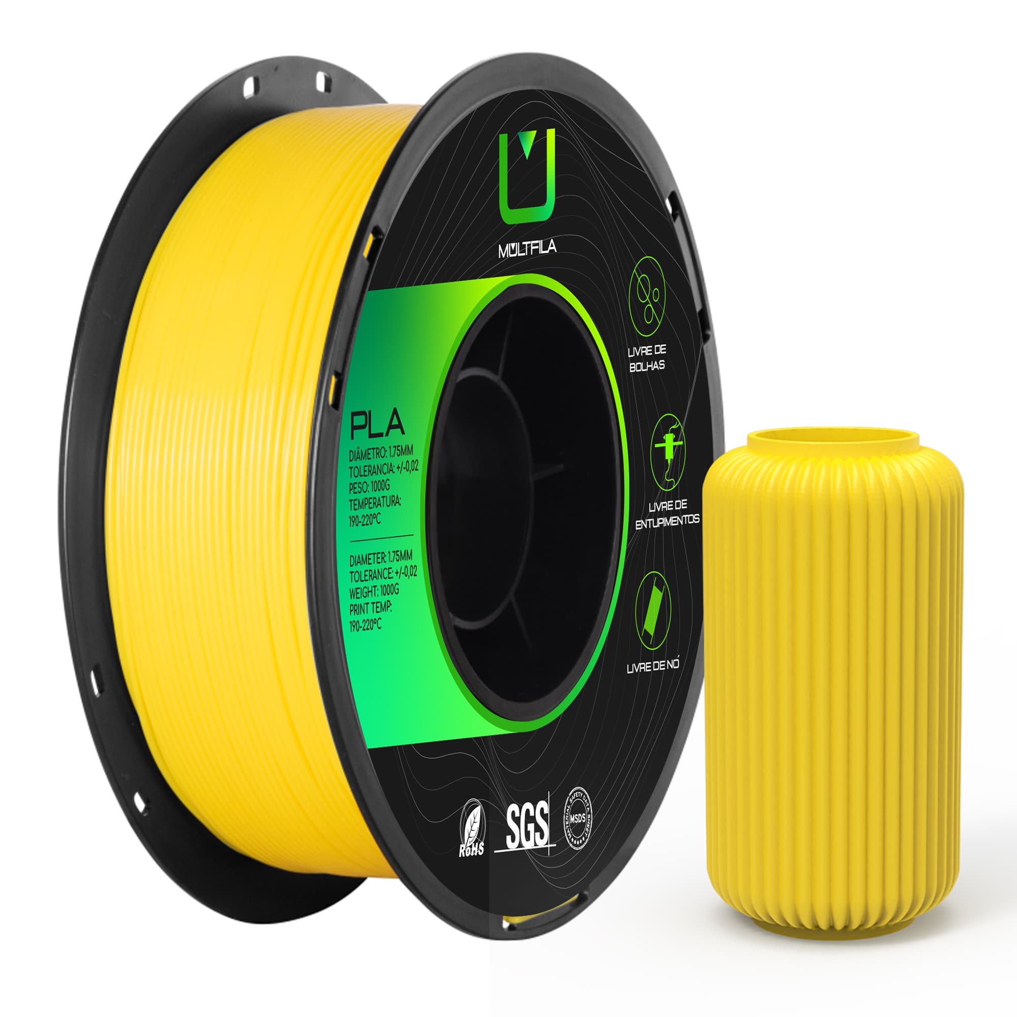FILAMENTO PLA AMARELO