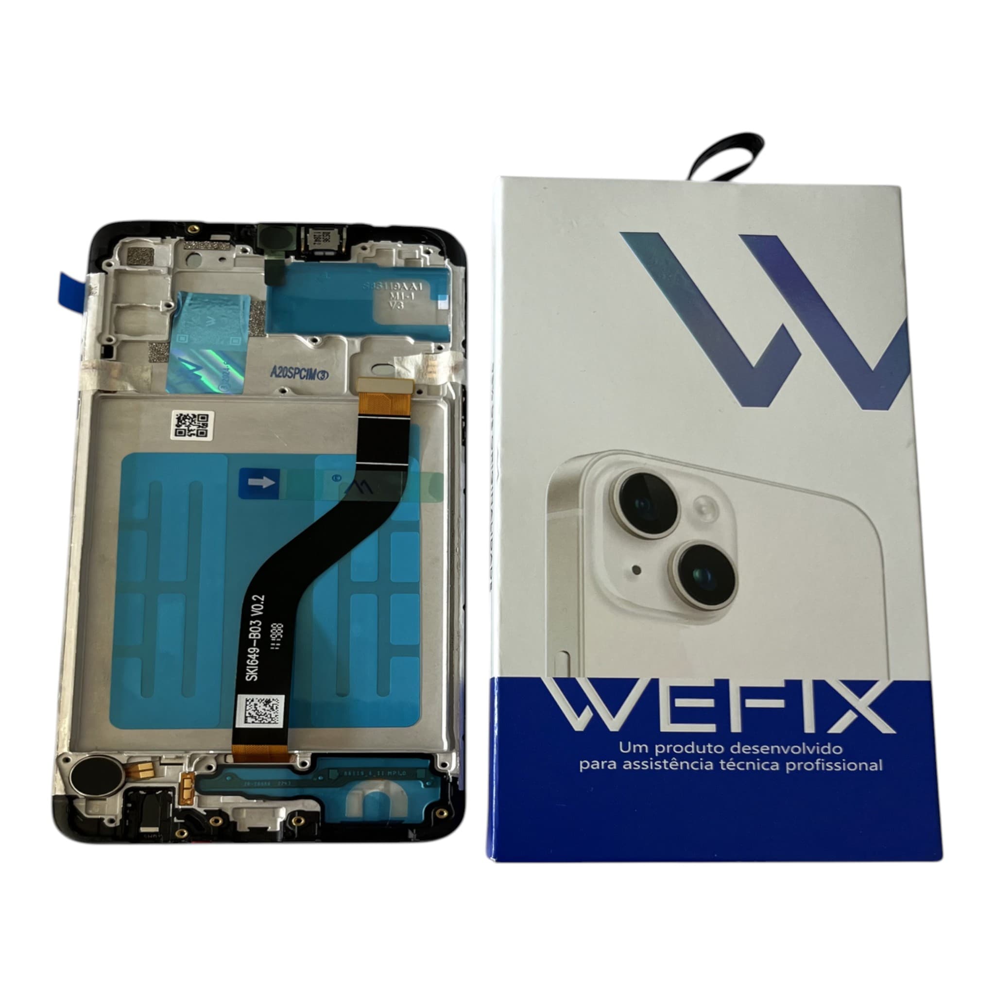FRONTAL TELA SAMSUNG A20S TFT LCD COM ARO WEFIX