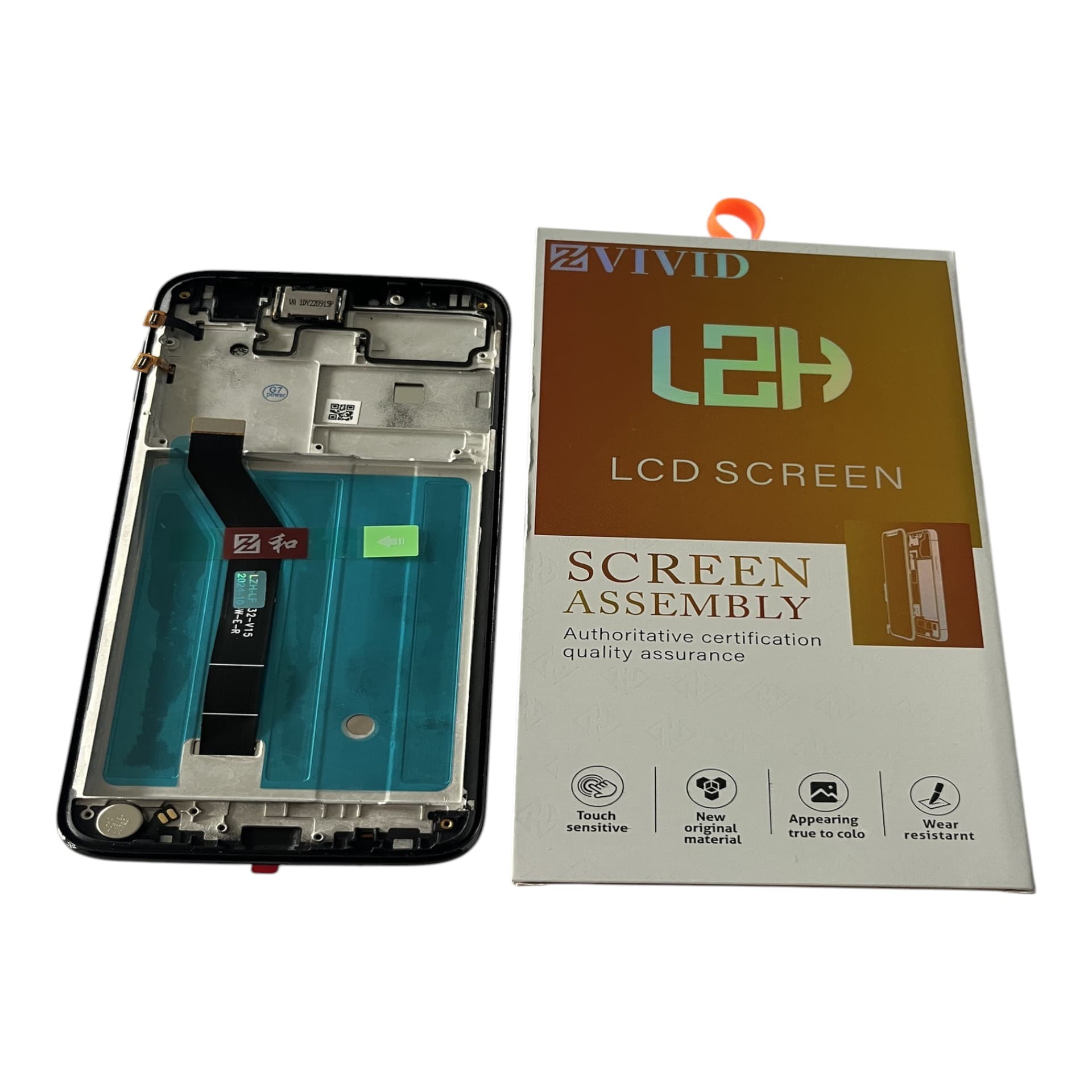 FRONTAL TELA MOTOROLA G7  POWER IPS LCD COM ARO LZH
