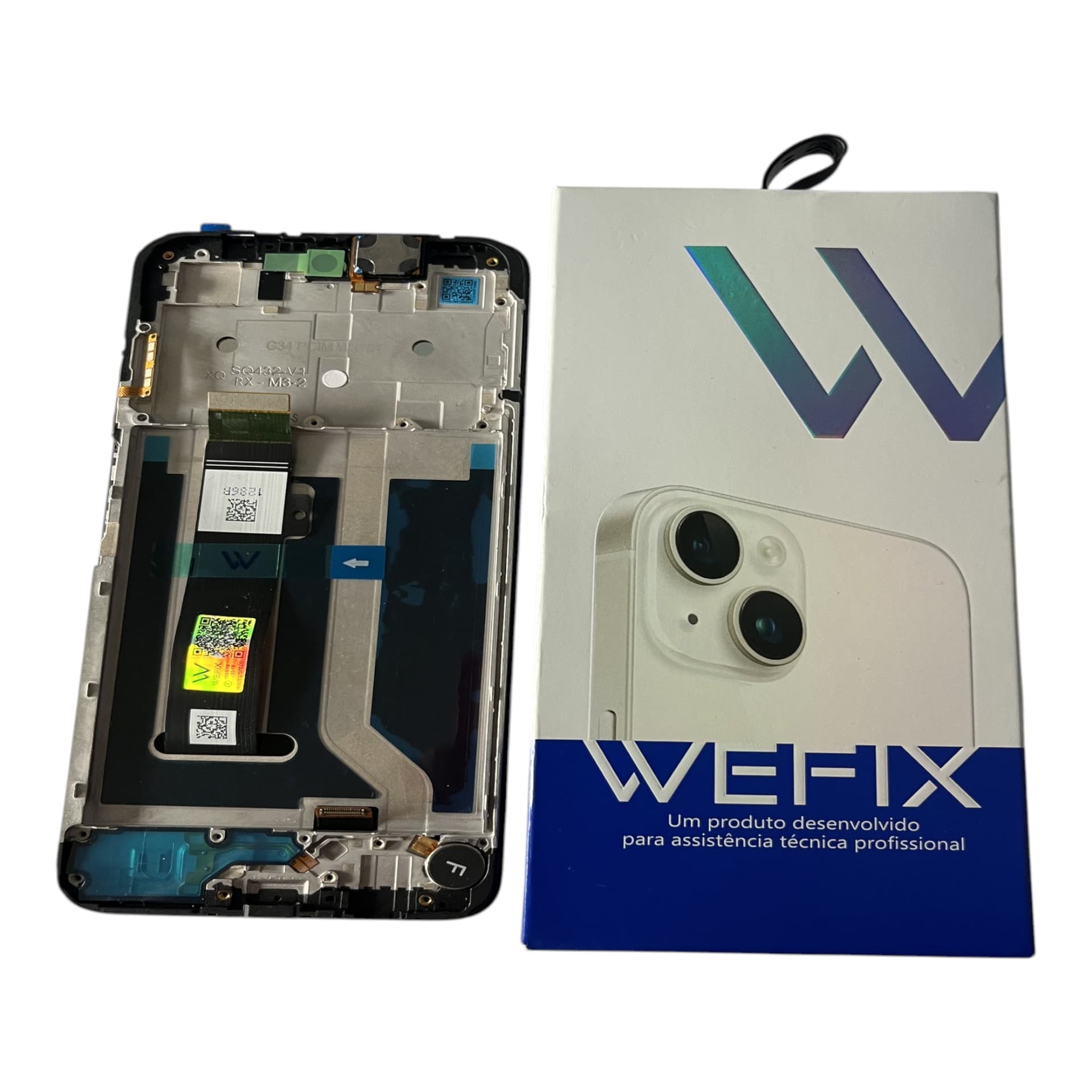 FRONTAL TELA MOTOROLA G34 IPS LCD COM ARO  WEFIX