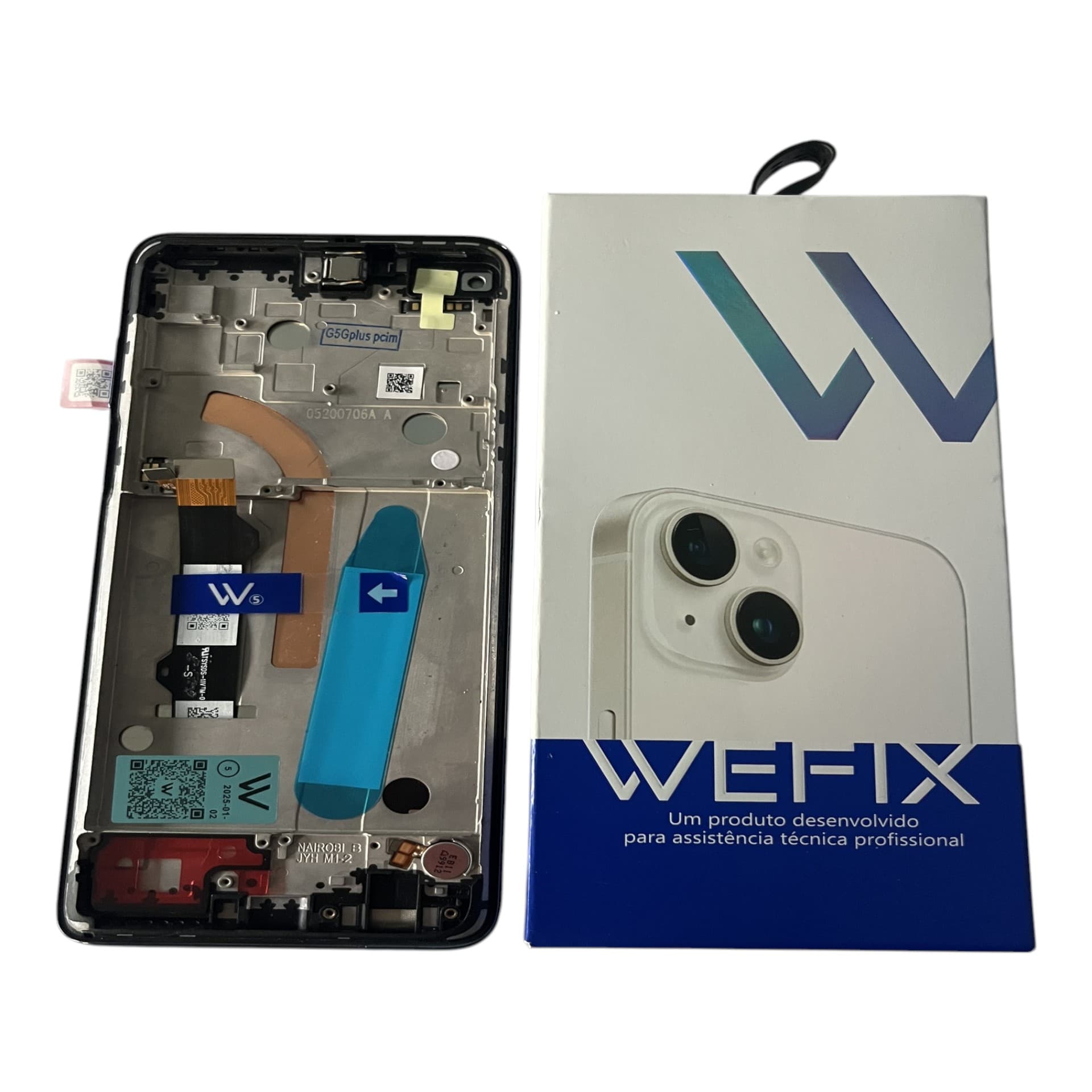 FRONTAL TELA MOTOROLA G5G PLUS IPS LCD COM ARO (AZUL) WEFIX